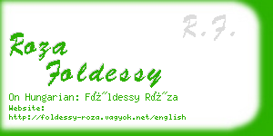 roza foldessy business card